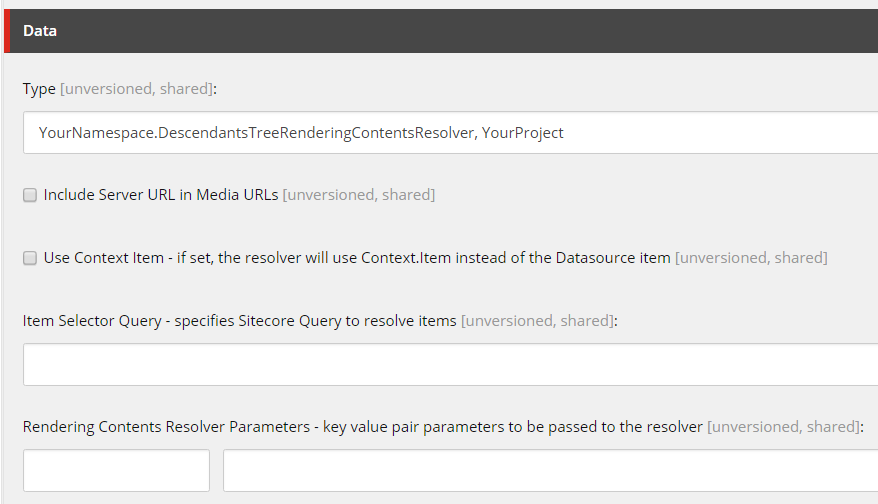 Custom rendering contents resolver item in Sitecore